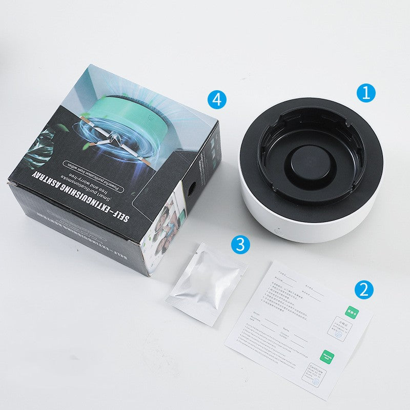 Smart Ashtray with Built-In Air Purifier – Removes Smoke & Odor