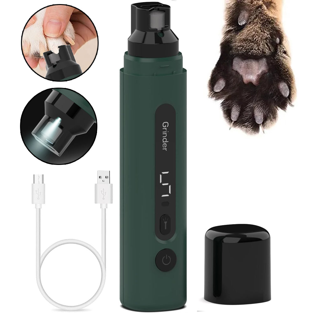 USB Rechargeable Pet Nail Grinder - Safe & Quiet Grooming Tool!