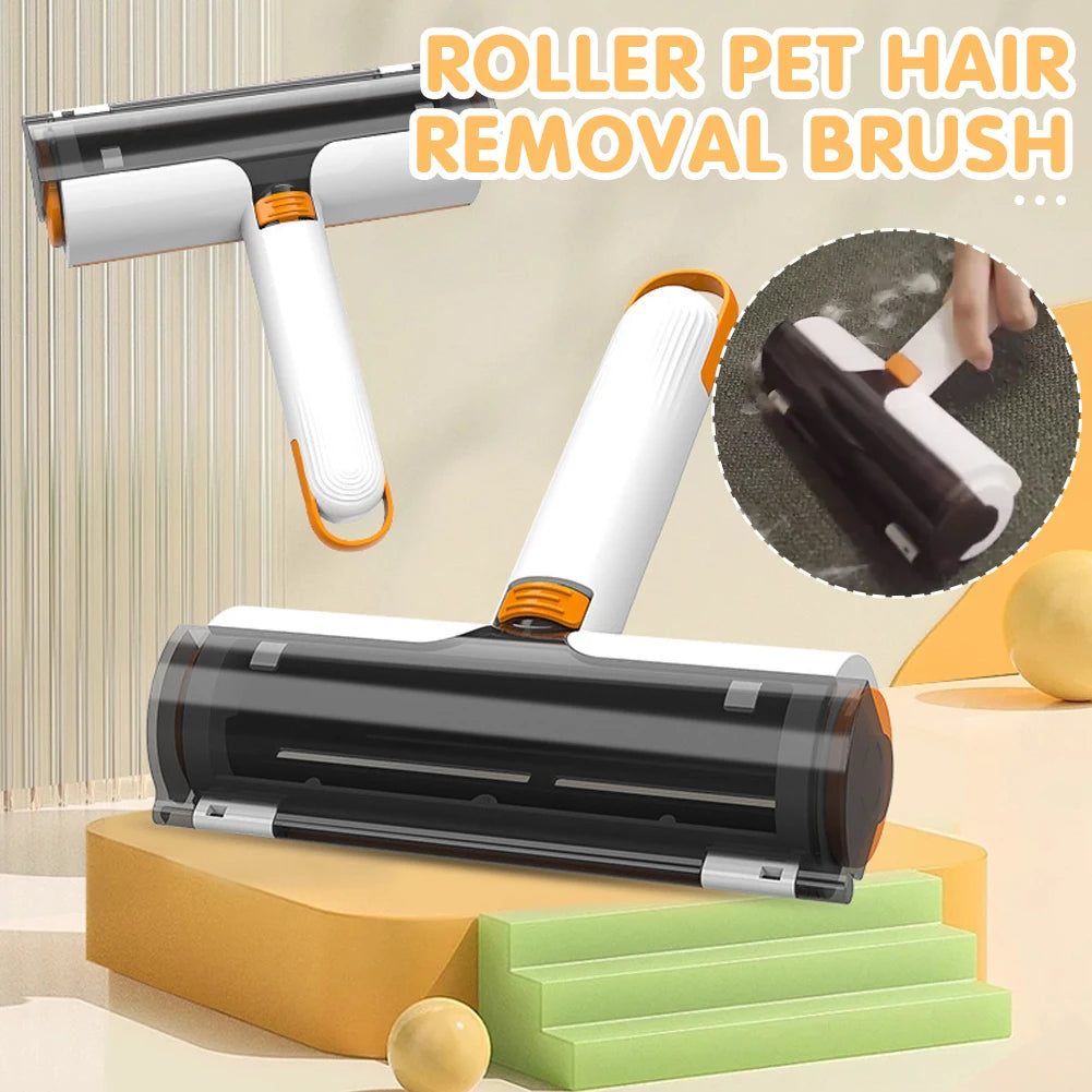 2-in-1 Pet Hair Removal Roller – Reusable & Washable Lint Brush for Clothes & Furniture