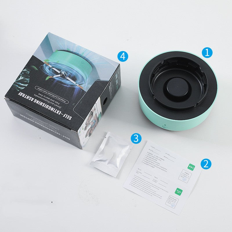 Smart Ashtray with Built-In Air Purifier – Removes Smoke & Odor
