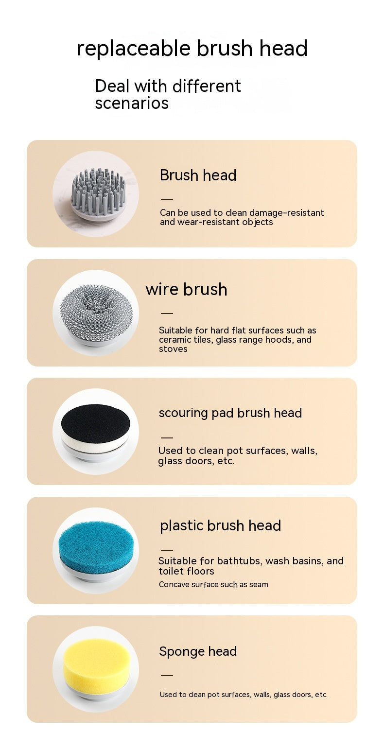 Powerful Wireless Cleaning Brush - Effortless, Multi-Function Home Care!