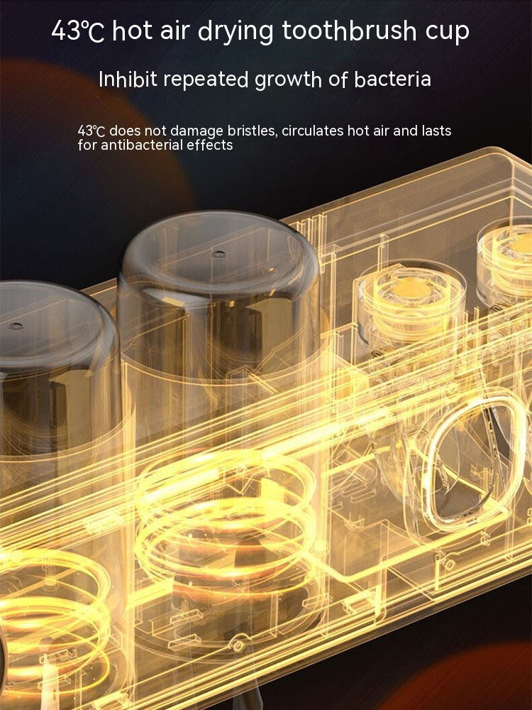 UV Toothbrush Holder & Dispenser - Clutter-Free Hygiene!