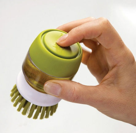 Dish Brush with Soap Dispenser - Effortless Cleaning Made Easy!