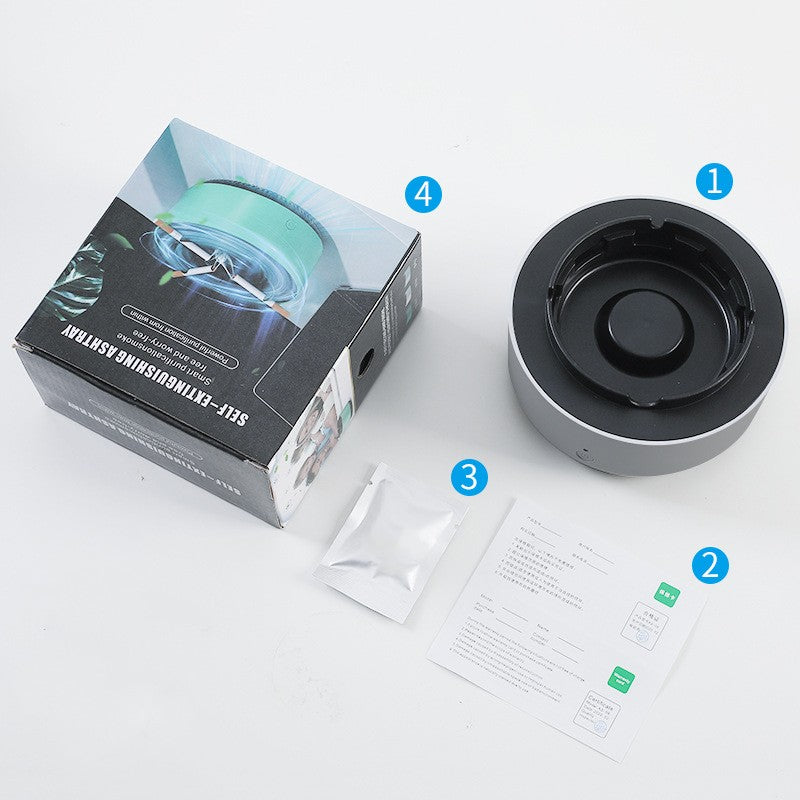 Smart Ashtray with Built-In Air Purifier – Removes Smoke & Odor