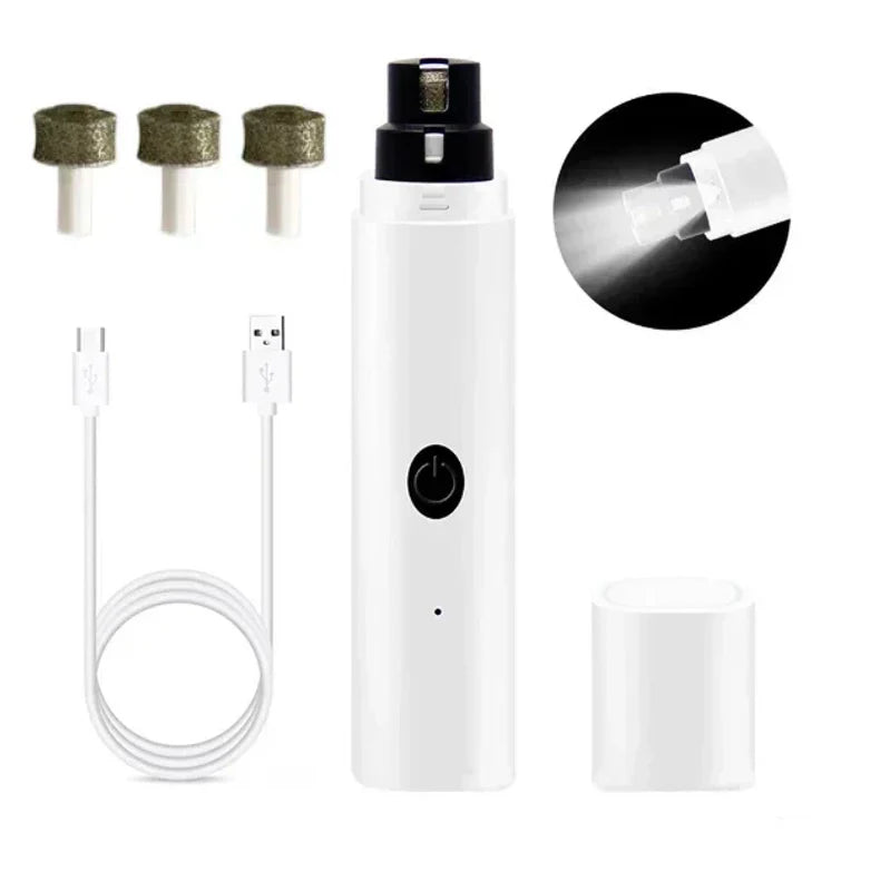 USB Rechargeable Pet Nail Grinder - Safe & Quiet Grooming Tool!