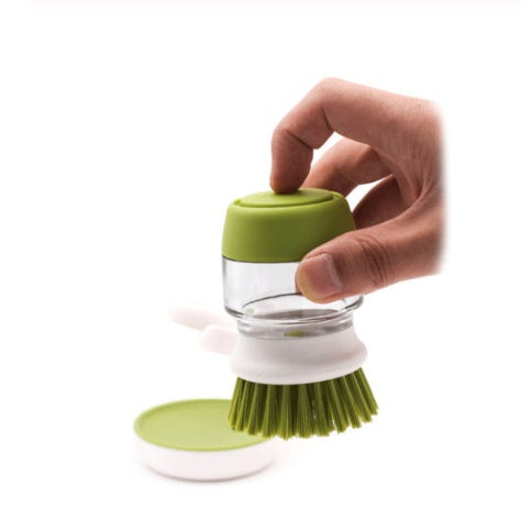 Dish Brush with Soap Dispenser - Effortless Cleaning Made Easy!