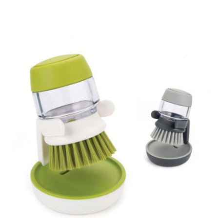 Dish Brush with Soap Dispenser - Effortless Cleaning Made Easy!