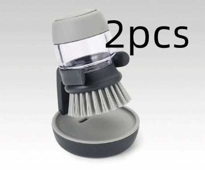 Dish Brush with Soap Dispenser - Effortless Cleaning Made Easy!