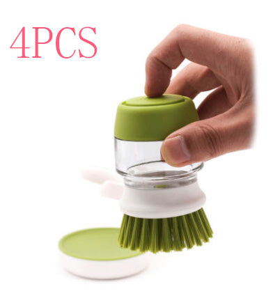 Dish Brush with Soap Dispenser - Effortless Cleaning Made Easy!