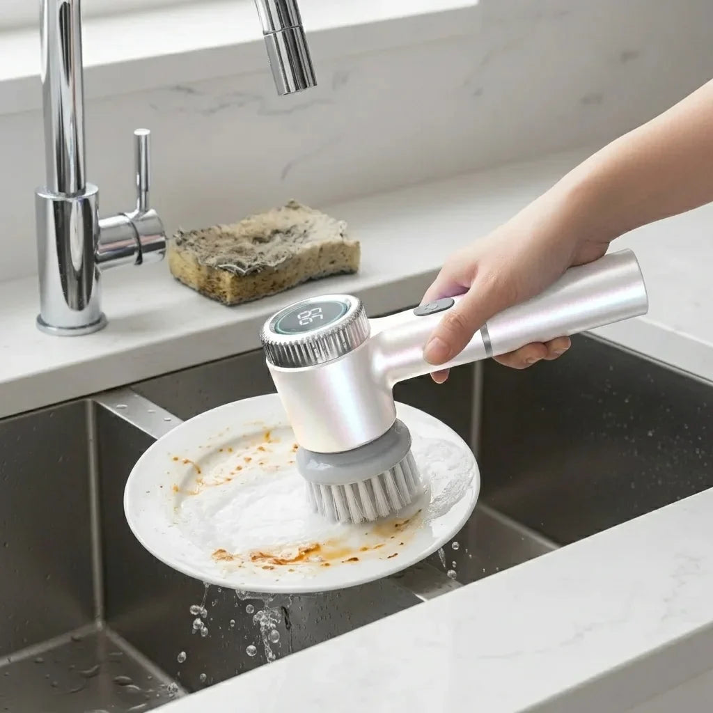 Powerful Wireless Cleaning Brush - Effortless, Multi-Function Home Care!