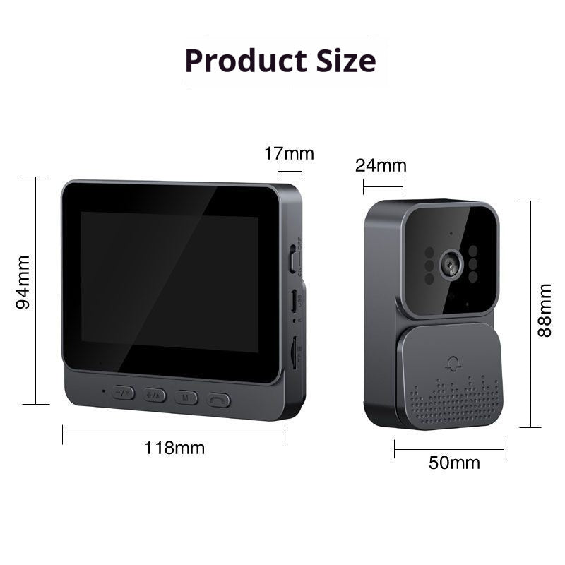 Podofo Wireless Video Doorbell - Secure Your Home with Ease!