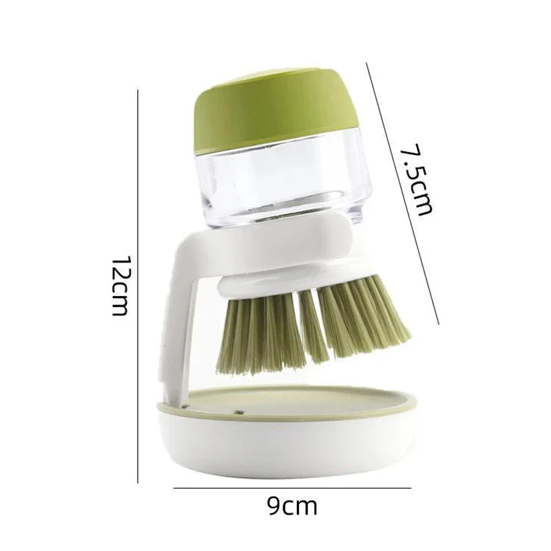 Dish Brush with Soap Dispenser - Effortless Cleaning Made Easy!