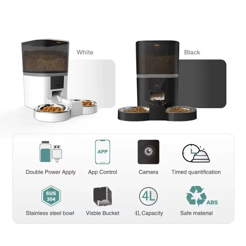 Smart 4L Cat Feeder - Effortless Pet Care!