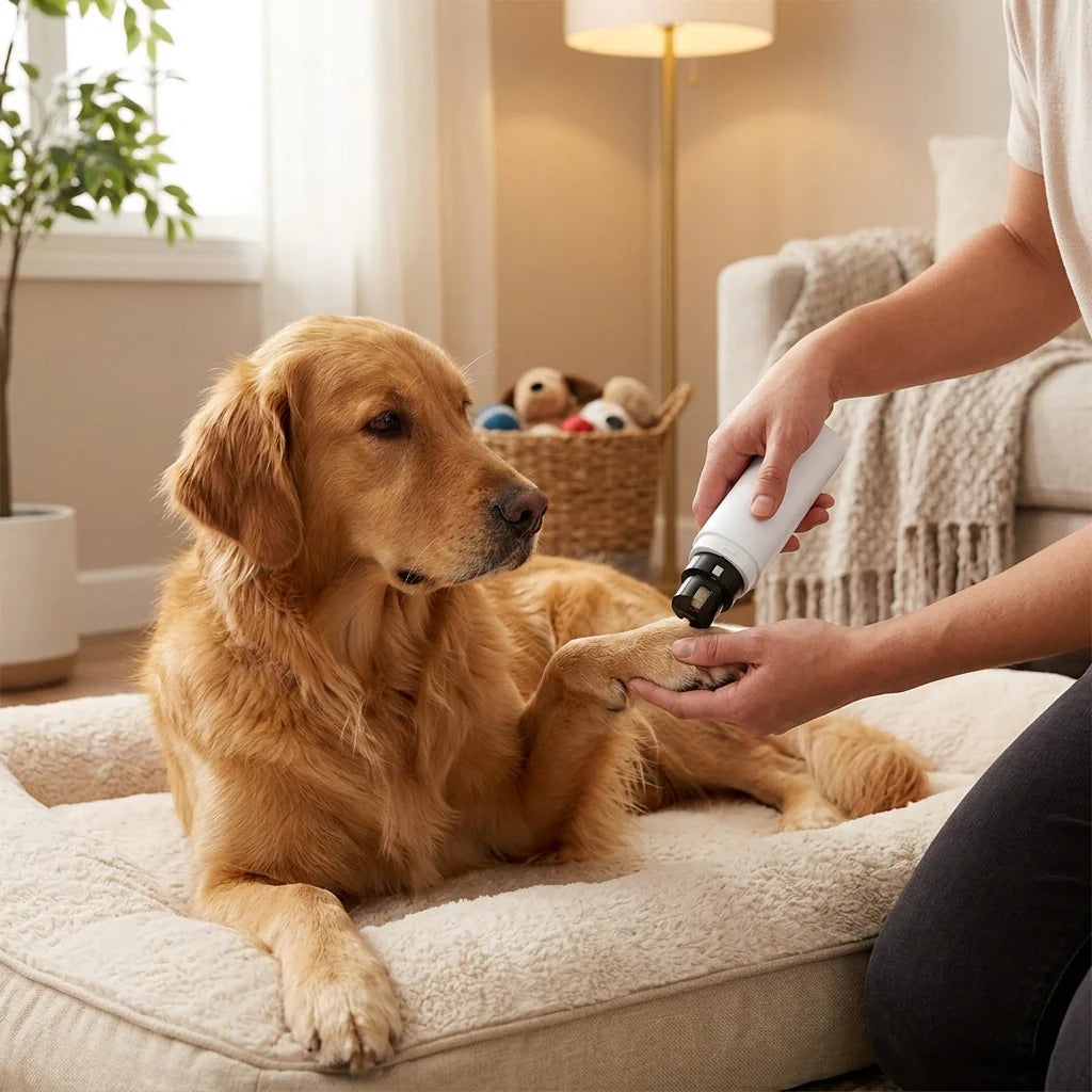 USB Rechargeable Pet Nail Grinder - Safe & Quiet Grooming Tool!