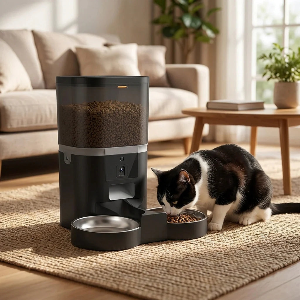 Smart 4L Cat Feeder - Effortless Pet Care!