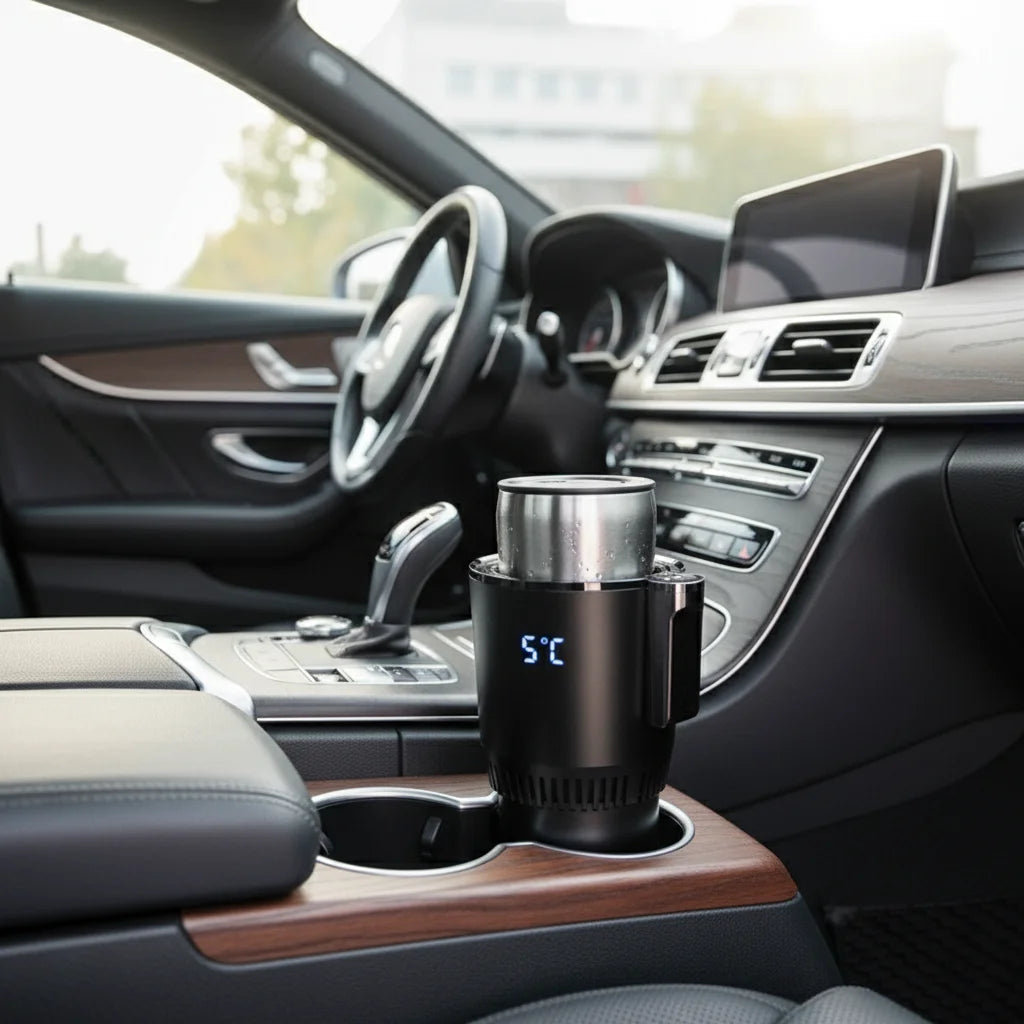 Smart 2-in-1 Car Cup Holder - Hot or Cold Anytime!