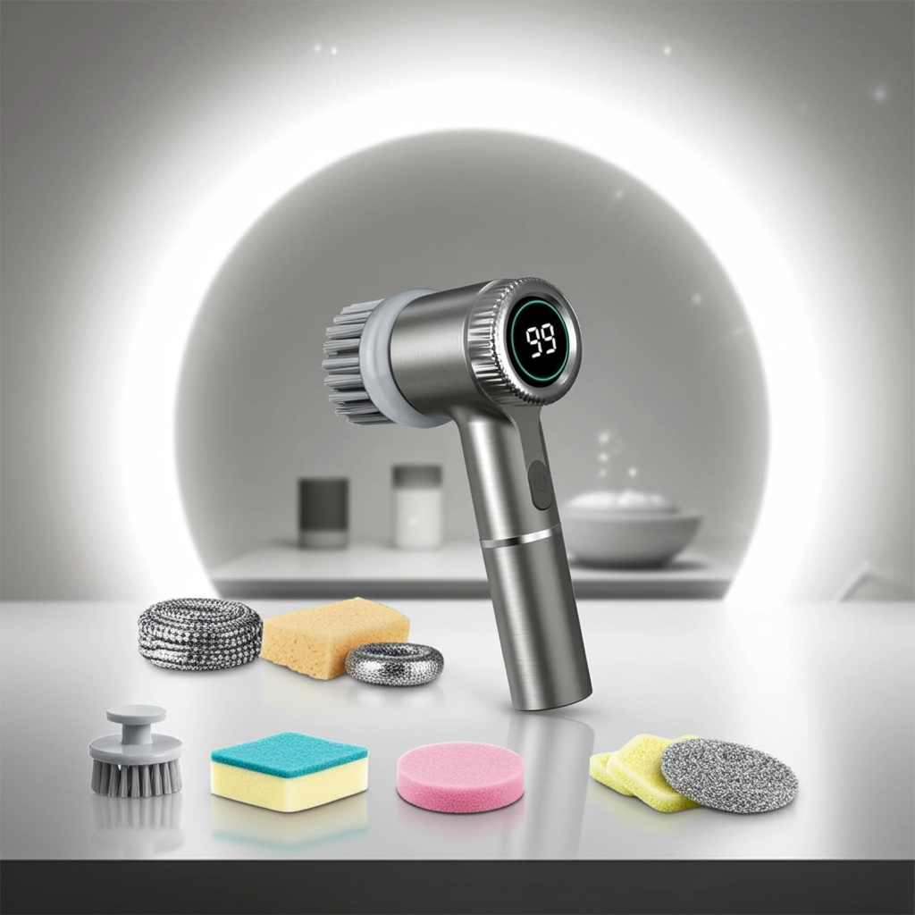 Powerful Wireless Cleaning Brush - Effortless, Multi-Function Home Care!
