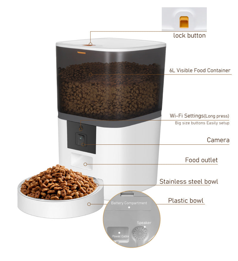 Smart 4L Cat Feeder - Effortless Pet Care!