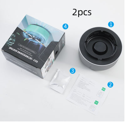 Smart Ashtray with Built-In Air Purifier – Removes Smoke & Odor